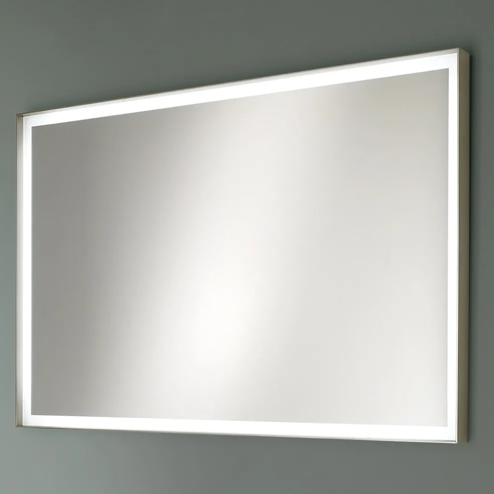 Rechteckiger Wandspiegel Metallrahmen verschiedene Farben und LED-Licht - Renga