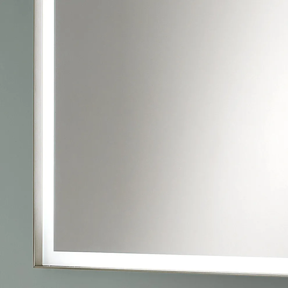 Rechteckiger Wandspiegel Metallrahmen verschiedene Farben und LED-Licht - Renga