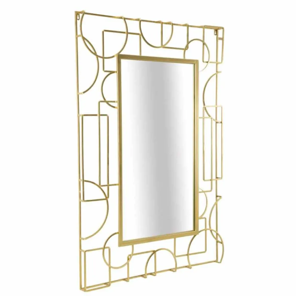 Rechteckiger Wandspiegel aus Eisen im modernen Design - Plinio