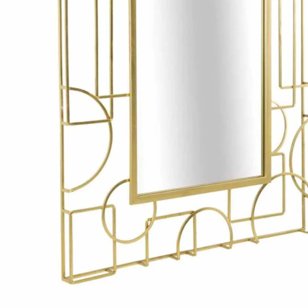 Rechteckiger Wandspiegel aus Eisen im modernen Design - Plinio