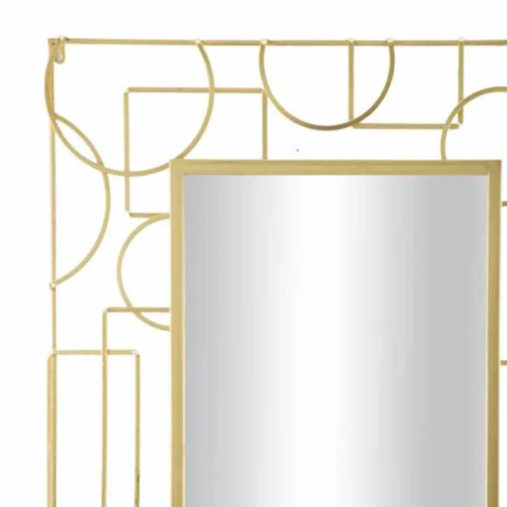 Rechteckiger Wandspiegel aus Eisen im modernen Design - Plinio