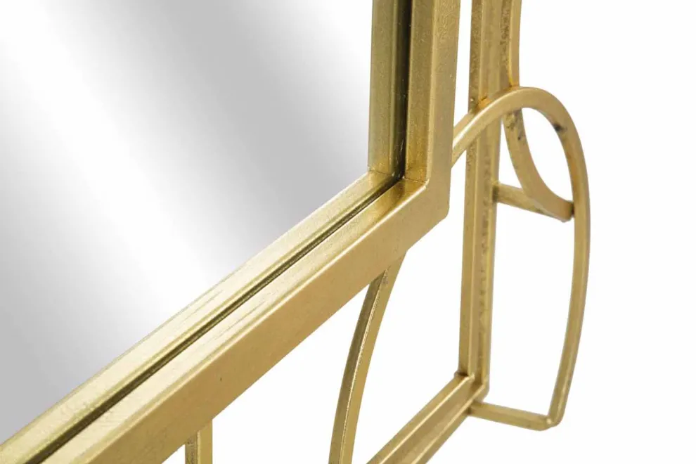 Rechteckiger Wandspiegel aus Eisen im modernen Design - Plinio