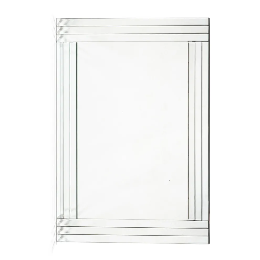 Rechteckiger Wandspiegel mit Struktur in modernem Design MDF - Brisco