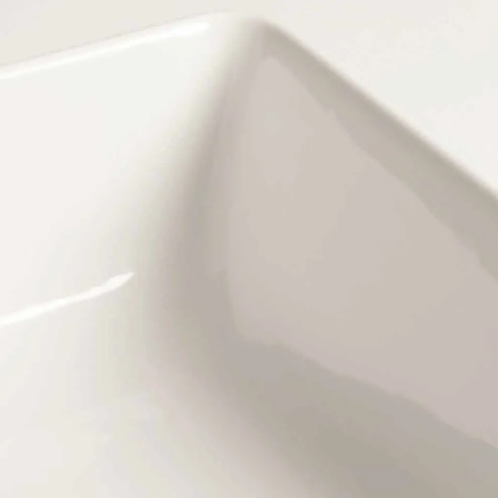 Rechteckiges Aufsatzwaschbecken L 60 cm aus Keramik - Rotolino