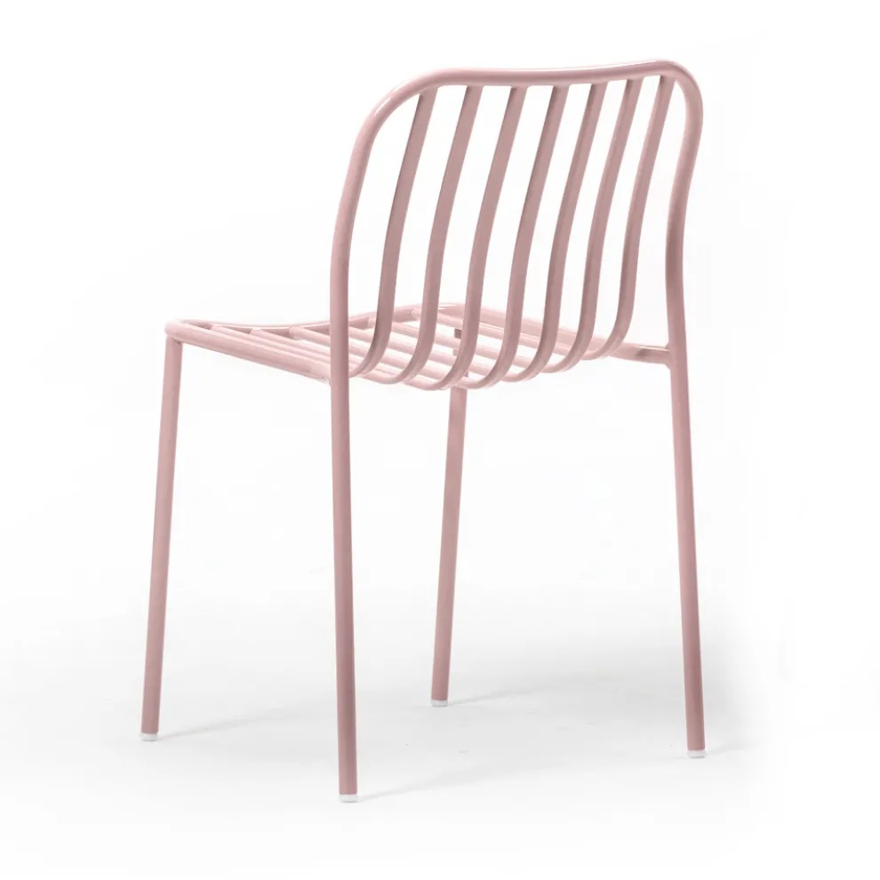 Stapelbarer Metallstuhl für den Außenbereich Made in Italy 2 Stück - Simply