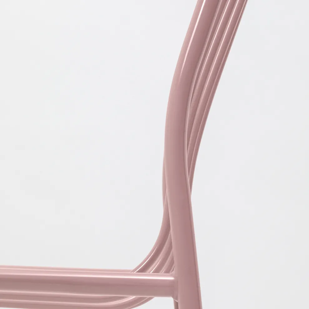 Stapelbarer Metallstuhl für den Außenbereich Made in Italy 2 Stück - Simply