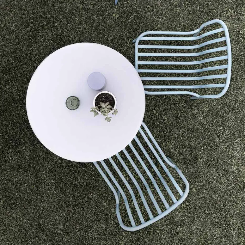 Stapelbarer Metallstuhl für den Außenbereich Made in Italy 2 Stück - Simply