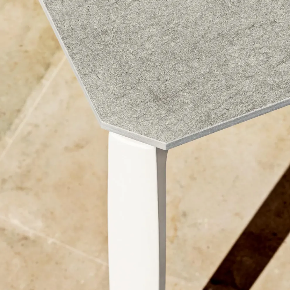 Ausziehbarer Esstisch im Freien 318 cm aus Aluminium und Steinzeug - Filomena