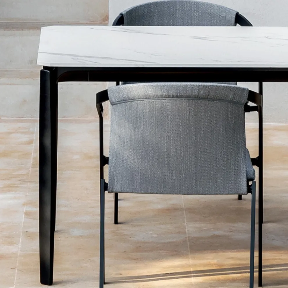 Ausziehbarer Esstisch im Freien 318 cm aus Aluminium und Steinzeug - Filomena