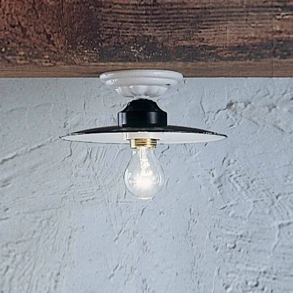 Runde Deckenlampe aus Keramik im rustikalen Stil Ferroluce Potenza
