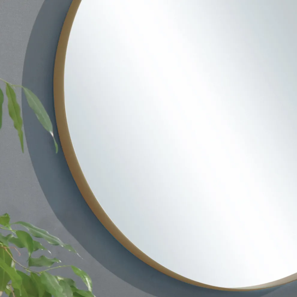 Runder Badezimmerspiegel mit Metallrahmen, hergestellt in Italien – Cleopatra