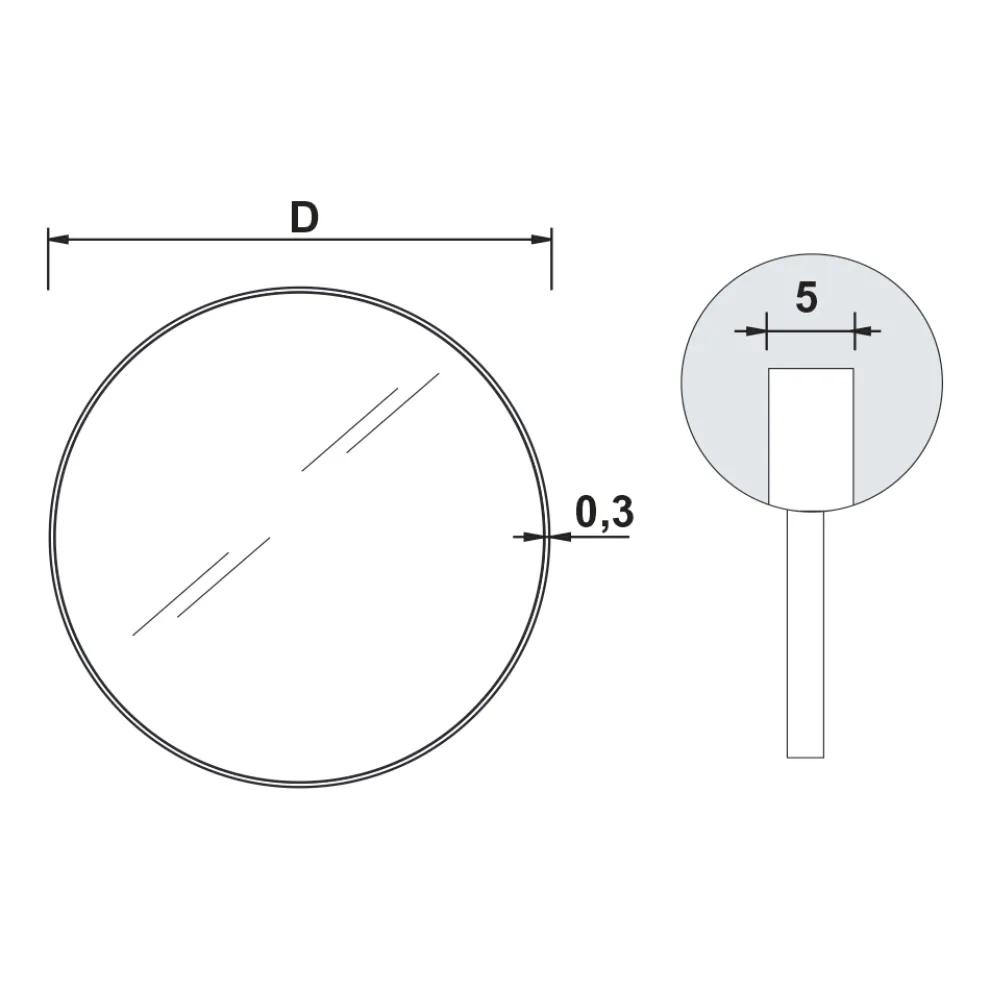 Runder Badezimmerspiegel mit Metallrahmen, hergestellt in Italien – Cleopatra