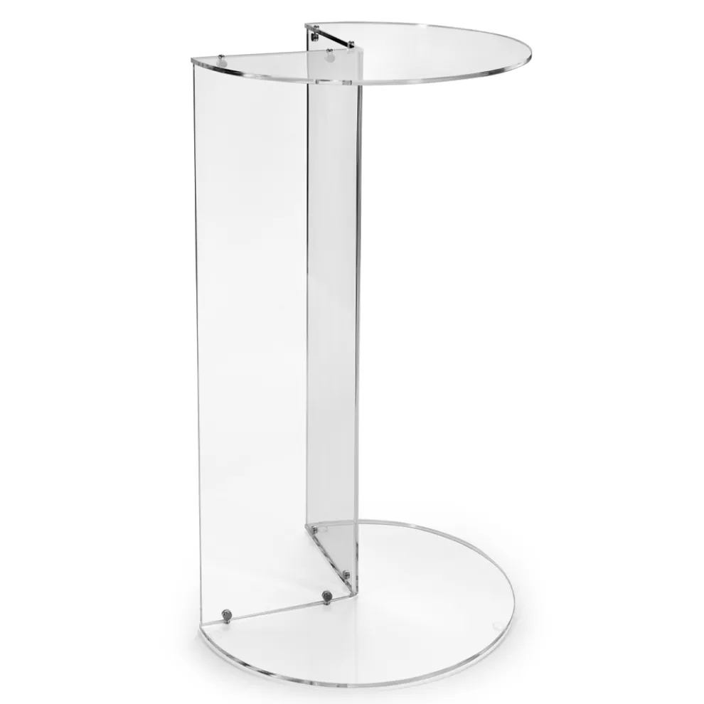 Runder Couchtisch aus transparentem Plexiglas Made in Italy - Tabli