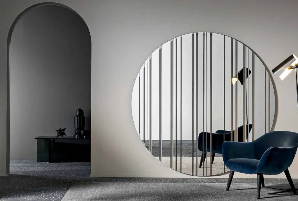 Runder Design Wandspiegel Durchmesser 200 cm Made in Italy - Coriandolo