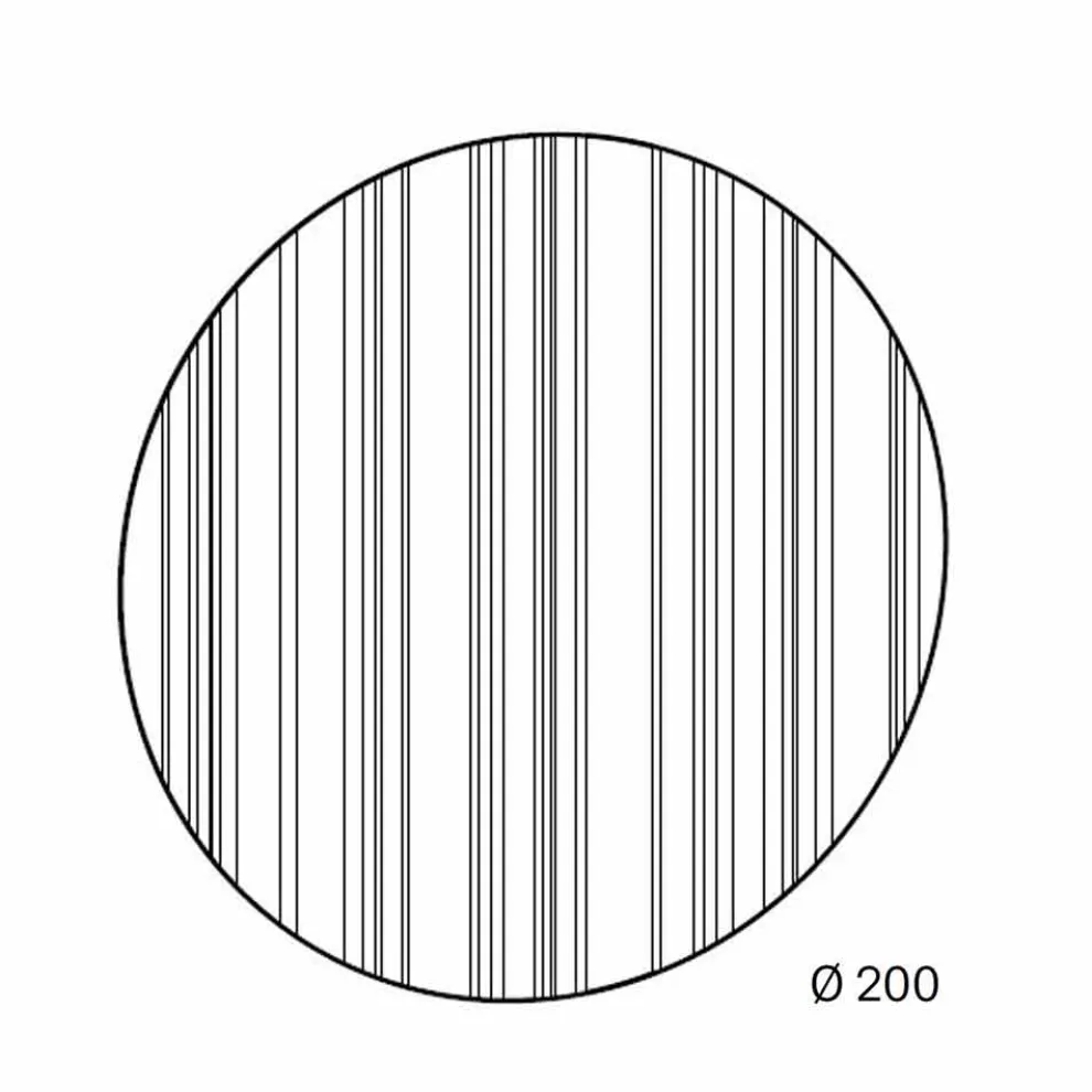 Runder Design Wandspiegel Durchmesser 200 cm Made in Italy - Coriandolo