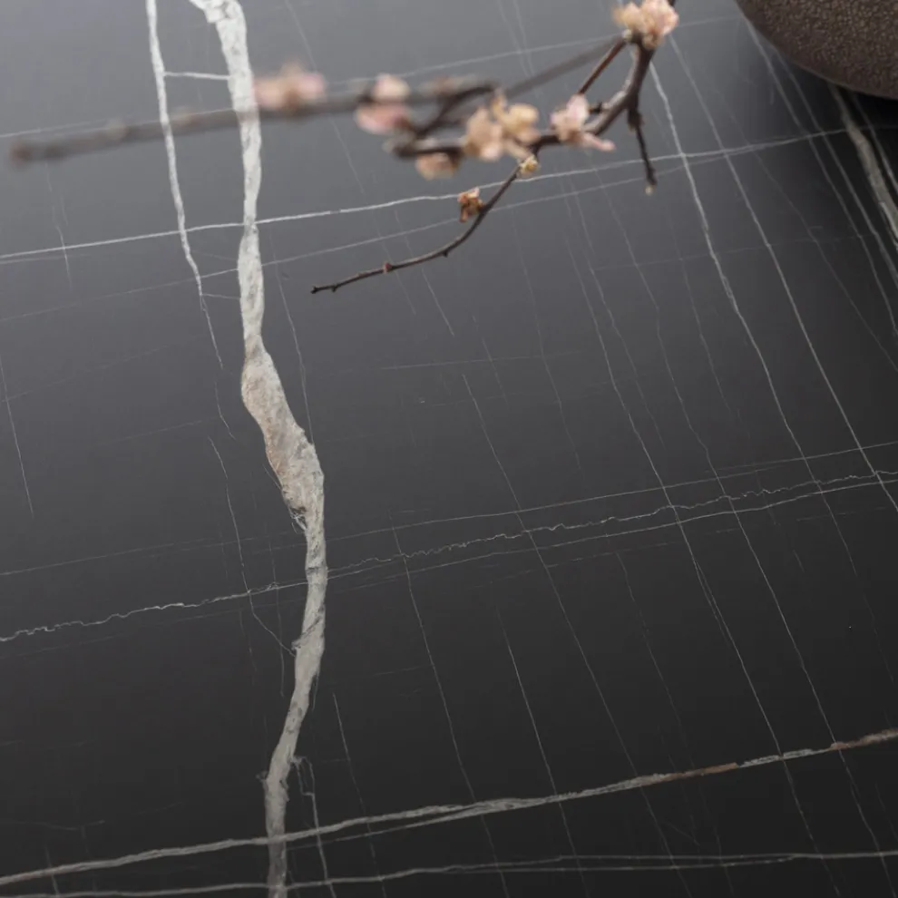 Runder Esstisch aus Metall und laminiertem HPL Made in Italy - Bastiano