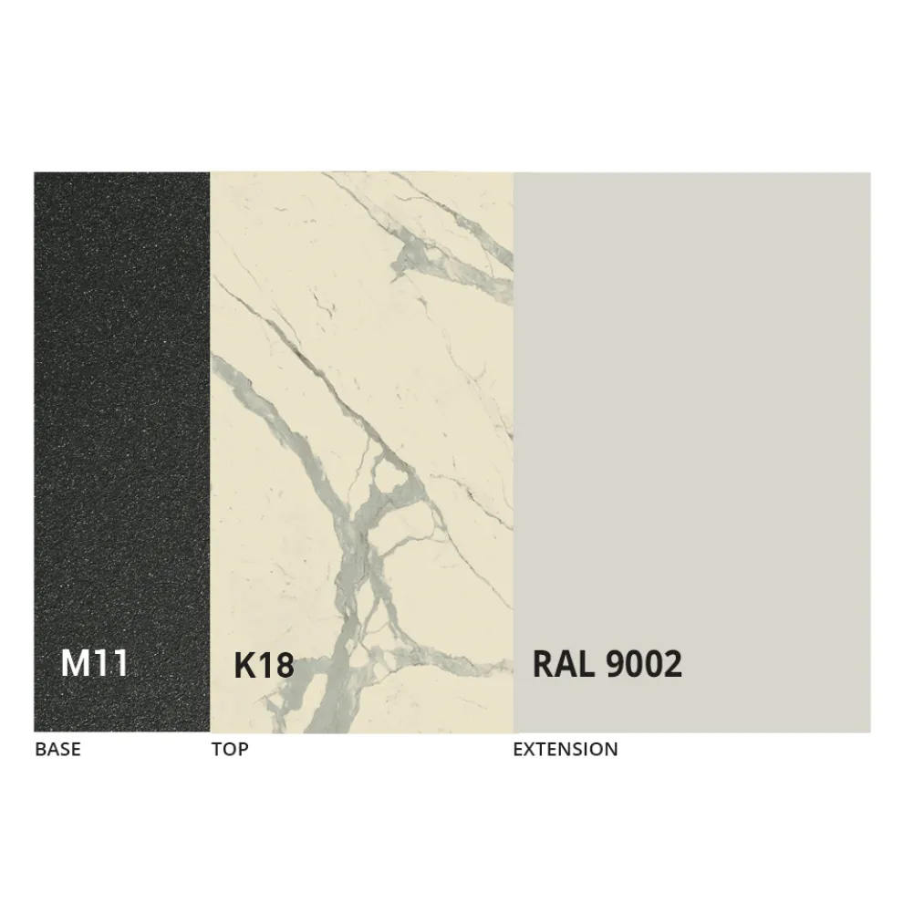 Runder Esstisch mit ausziehbarer Platte bis 180 cm Made in Italy - Muschio