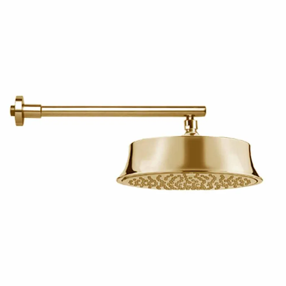 Runder Wandduschkopf aus Messing im klassischen Stil Made in Italy - Betto