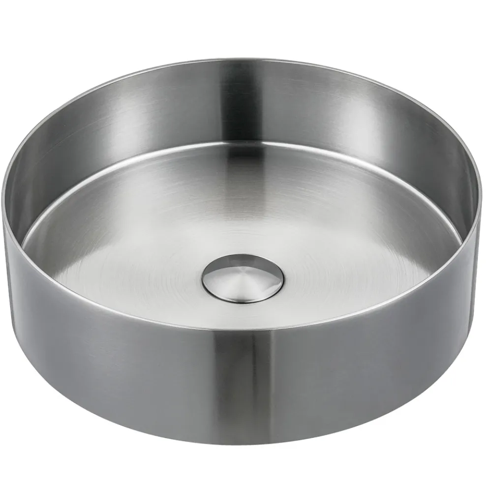 Rundes Aufsatzwaschbecken aus Edelstahl in verschiedenen Ausführungen – Fiordaliso