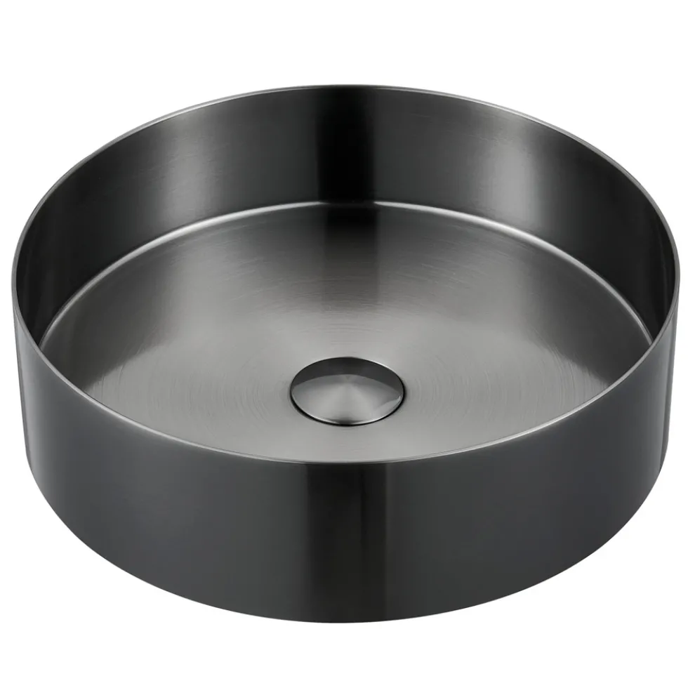 Rundes Aufsatzwaschbecken aus Edelstahl in verschiedenen Ausführungen – Fiordaliso