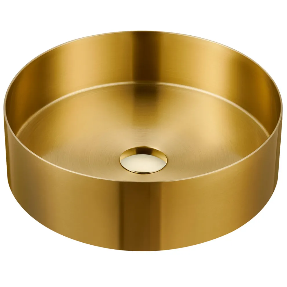 Rundes Aufsatzwaschbecken aus Edelstahl in verschiedenen Ausführungen – Fiordaliso