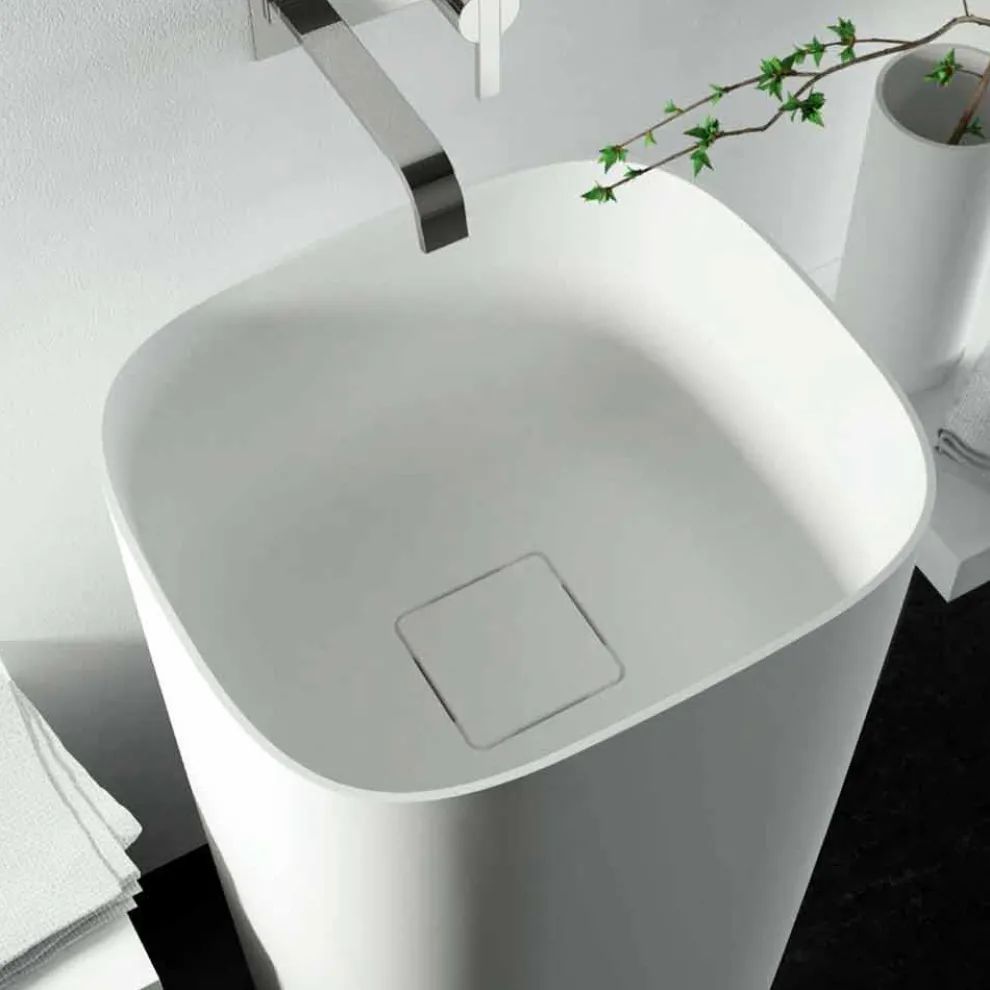 Rundes Waschbecken freestanding mit modernem Design made in Italy, Lallio