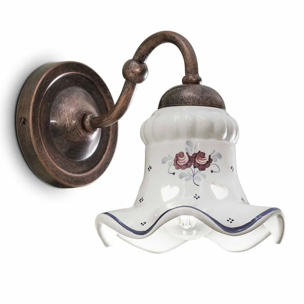 Rustikale Wandlampe aus Keramik Ferroluce Chieti