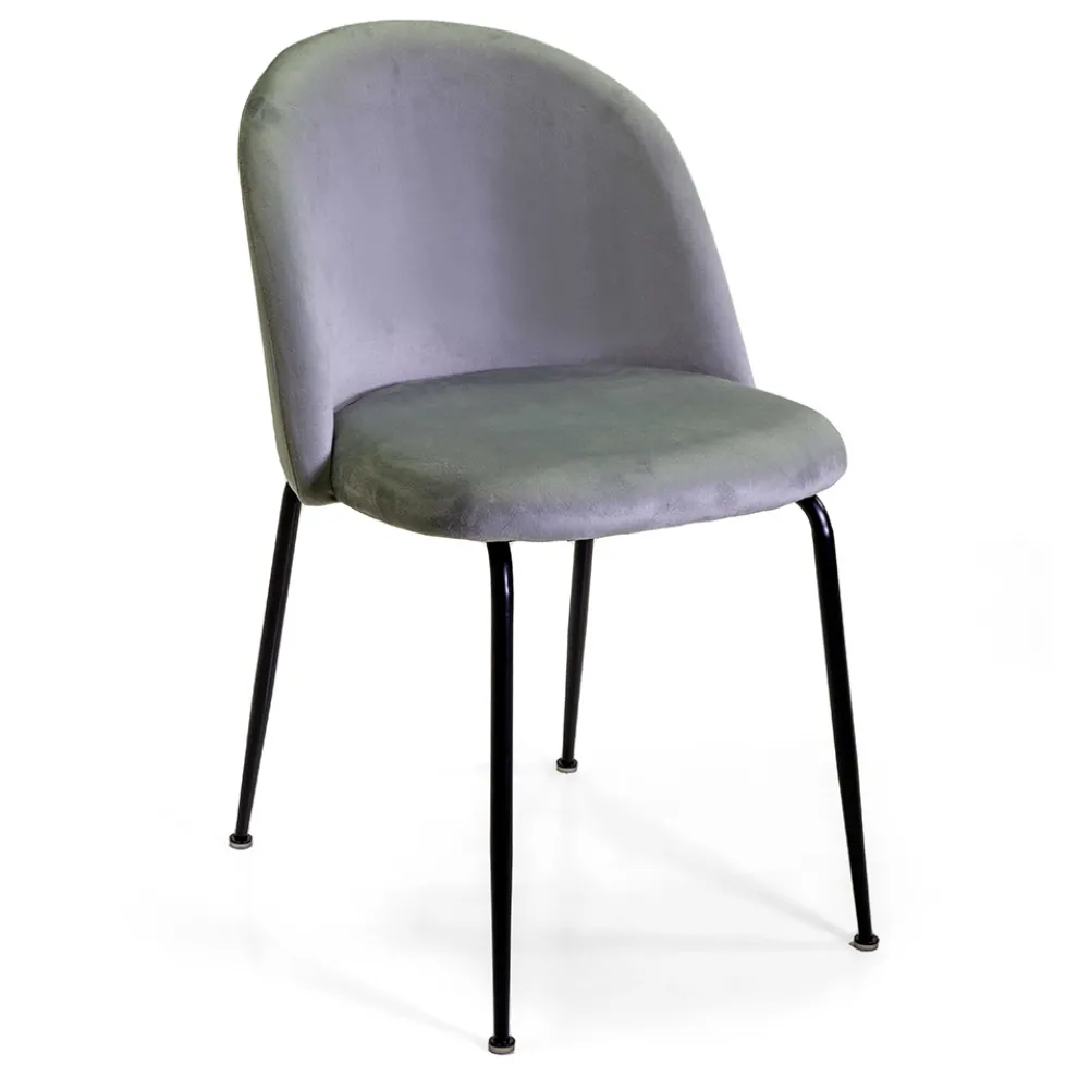Samtstuhl und Metallgestell in verschiedenen Ausführungen - Penna