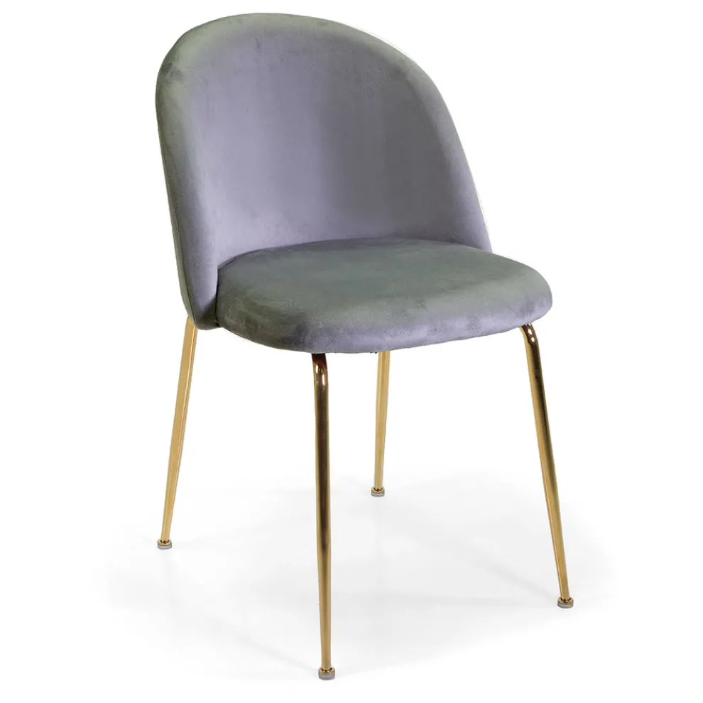 Samtstuhl und Metallgestell in verschiedenen Ausführungen - Penna