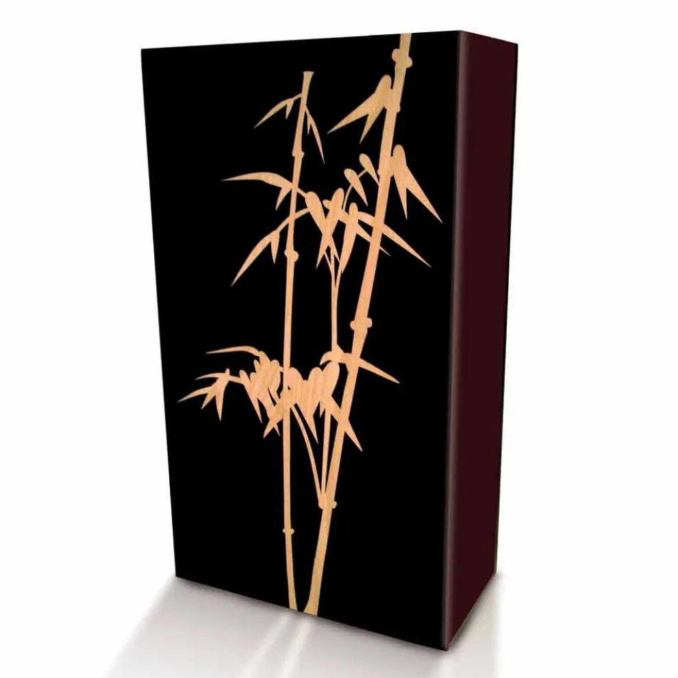 Schirmständer aus dunklem oder weißem Holz mit modernen Designdekorationen - Cannabambu