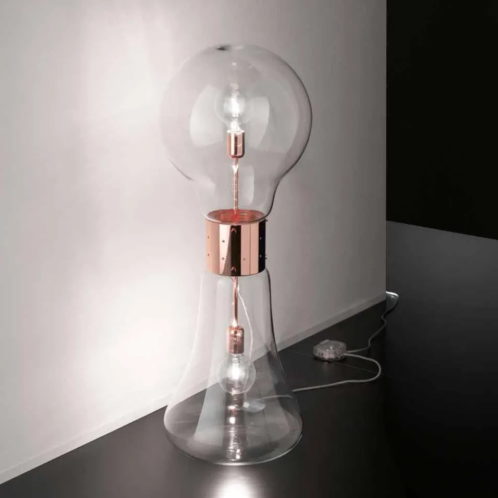 Selene Dina Tischlampe mit geblasenem originalem Murano-Glas, Design