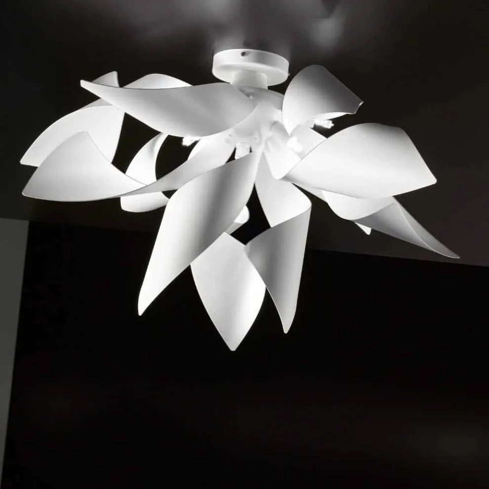 Selene Ginger Decklenampe aus Metall made in Italy Ø50 H35cm