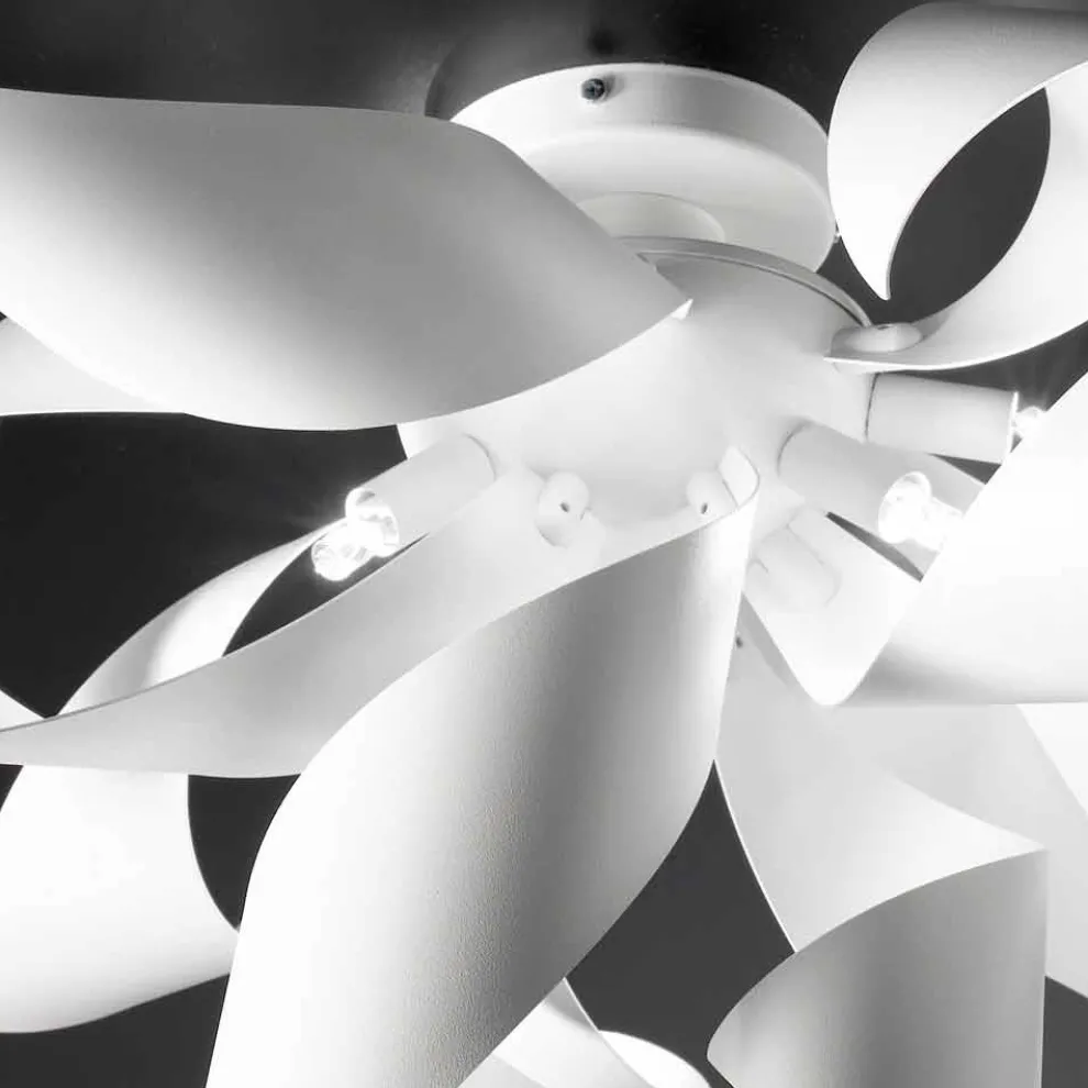 Selene Ginger Decklenampe aus Metall made in Italy Ø50 H35cm