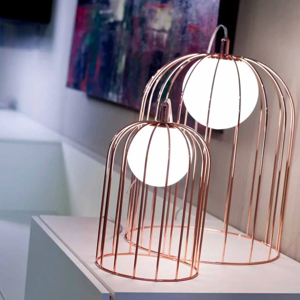 Selene Kluvì moderne Tischlampe aus geblasenem Glas Ø33 H41cm