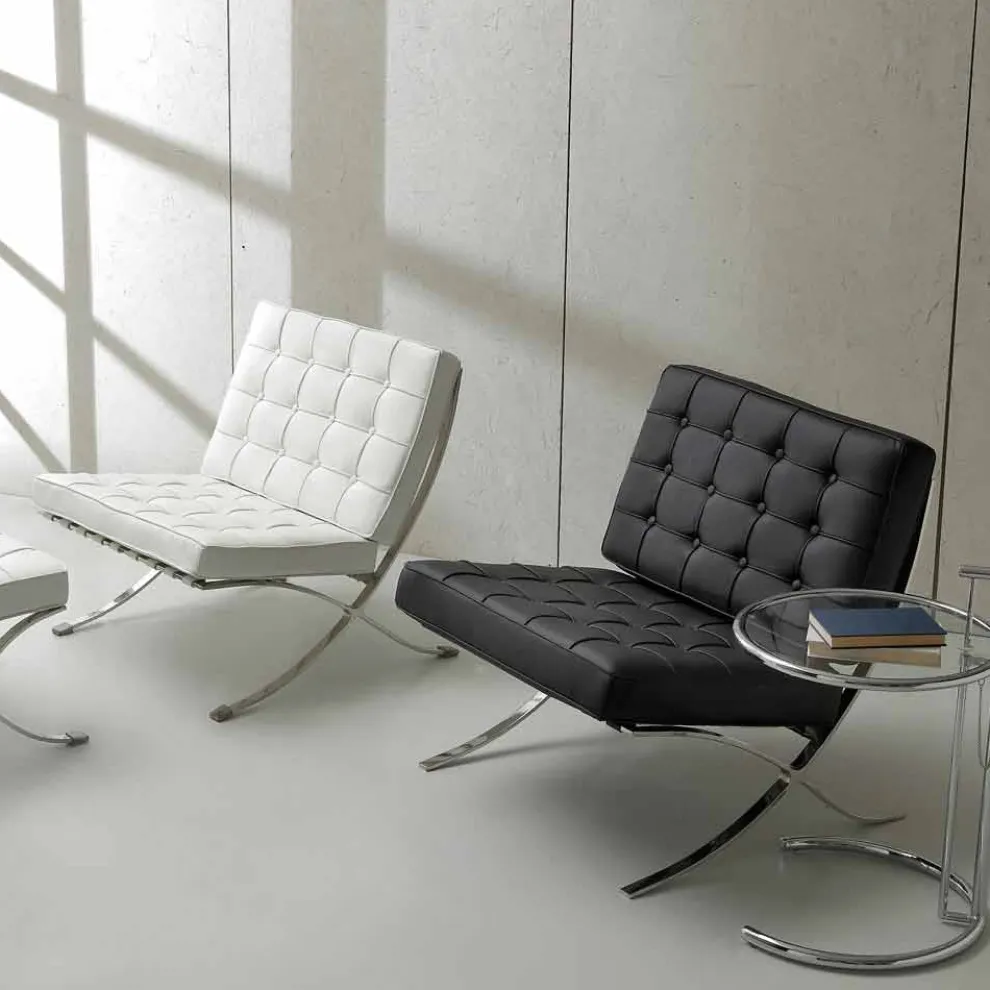 Sessel aus Kunstleder mit verchromten Gestell Morella