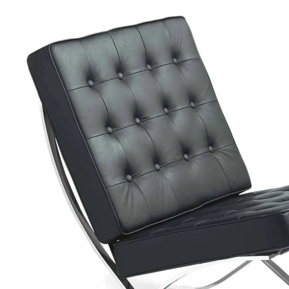 Sessel aus Kunstleder mit verchromten Gestell Morella