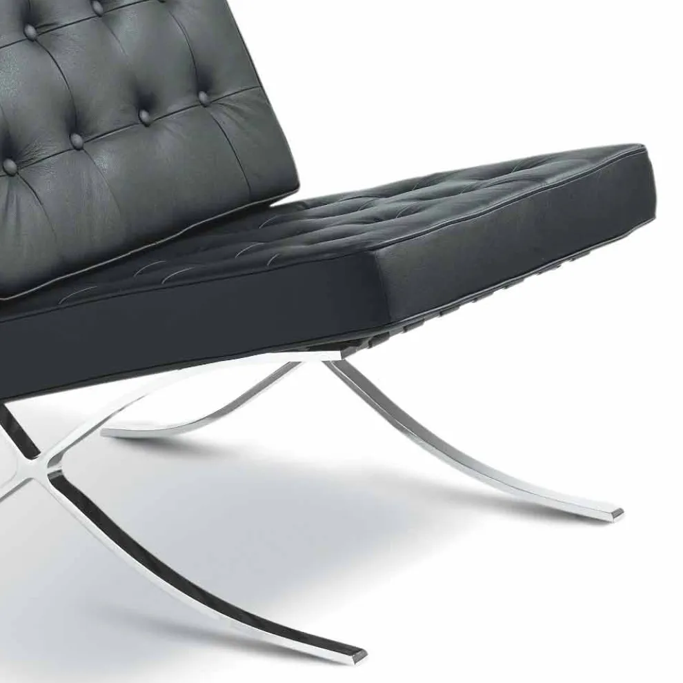 Sessel aus Kunstleder mit verchromten Gestell Morella