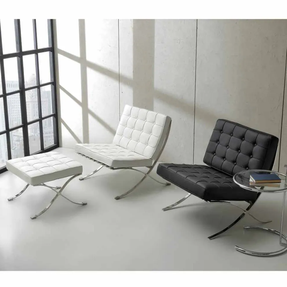 Sessel aus Kunstleder mit verchromten Gestell Morella