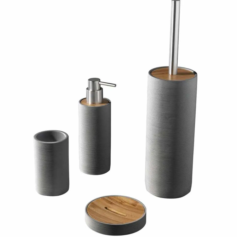 Set Arbeitsplatten-Badezimmerzubehör in Weiß oder Grau - Fox Resin