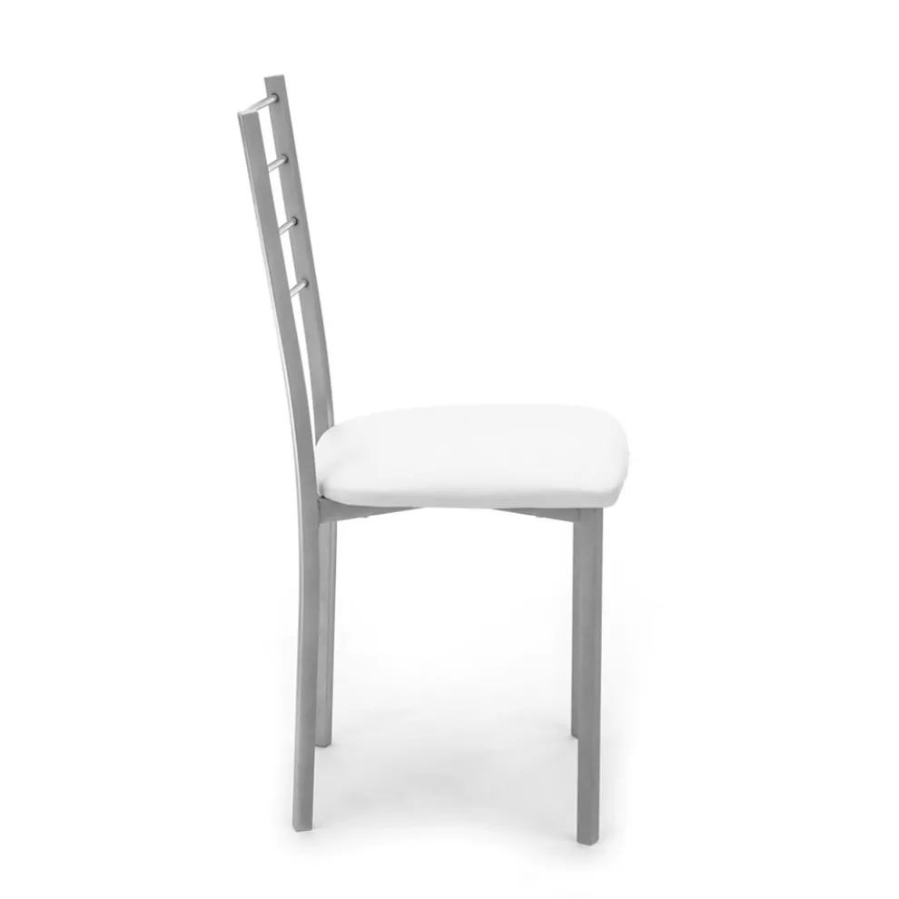Set aus 4 Stühlen mit grau lackierter Metallstruktur – Galletto