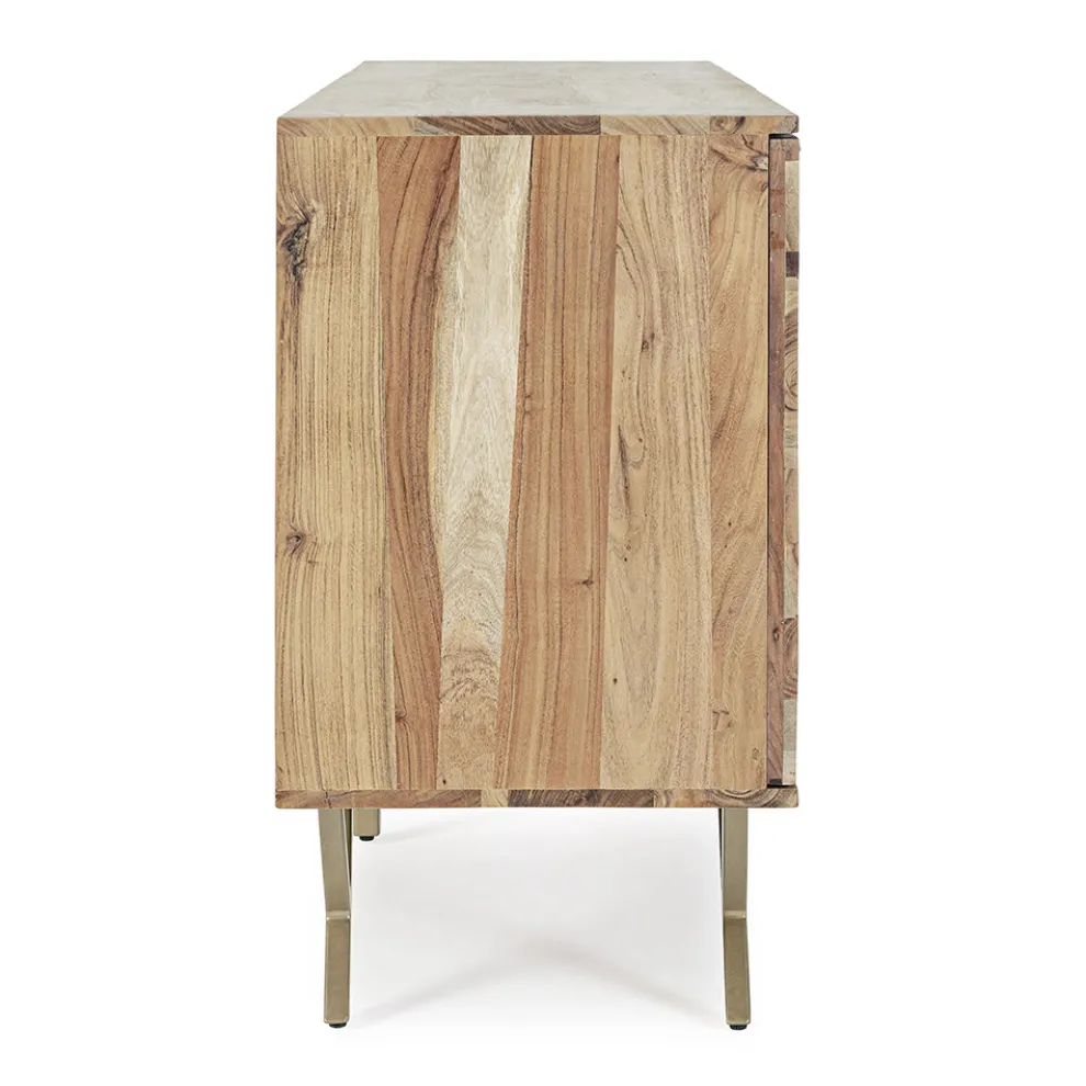 Sideboard aus Akazienholz mit 2 Türen und 3 Schubladen Design Homemotion - Carla