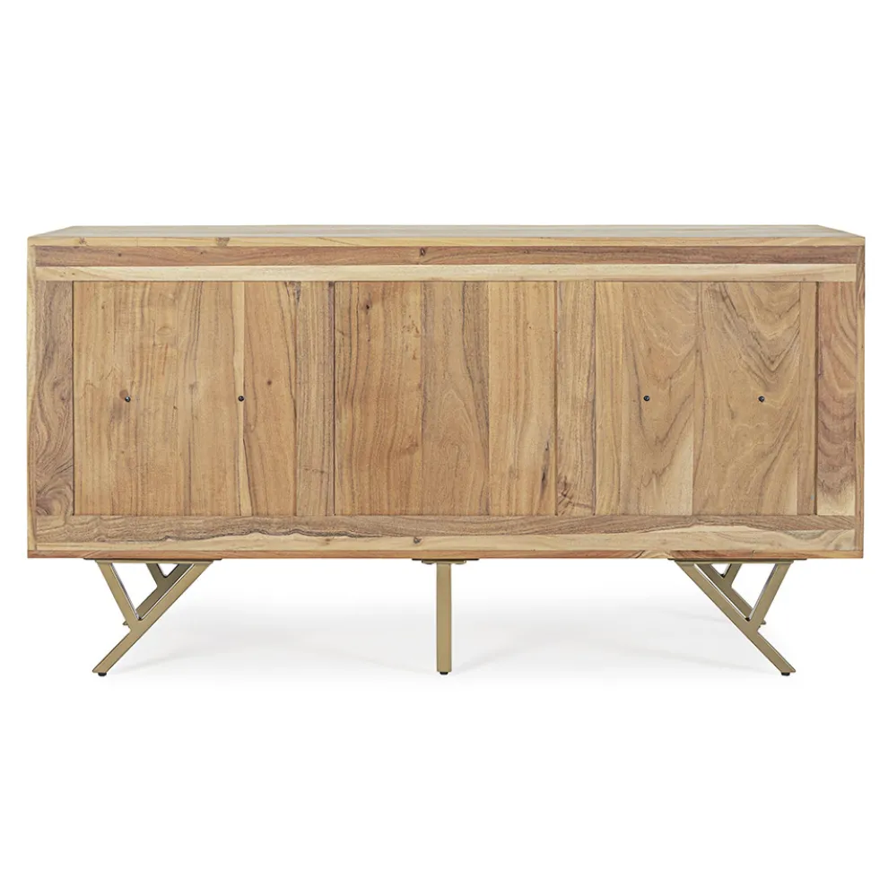 Sideboard aus Akazienholz mit 2 Türen und 3 Schubladen Design Homemotion - Carla
