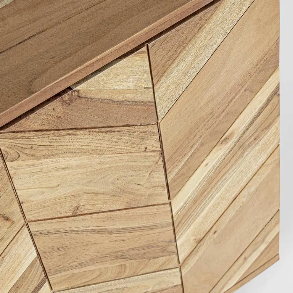 Sideboard aus Akazienholz mit 2 Türen und 3 Schubladen Design Homemotion - Carla
