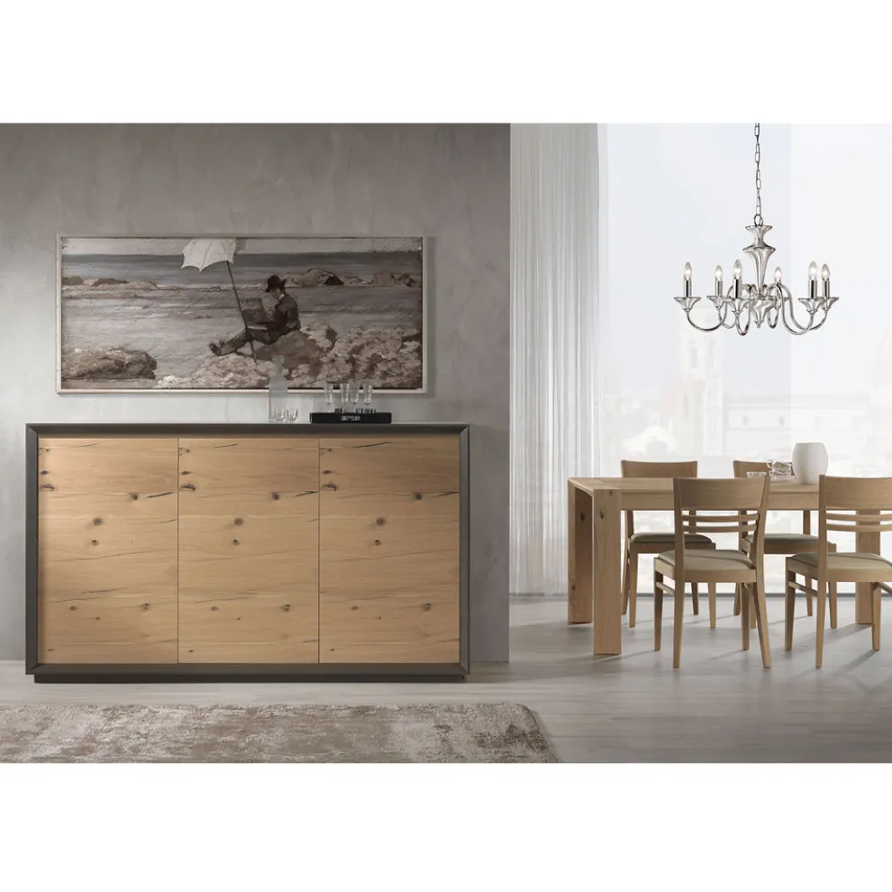 Sideboard furniert auf Pappelspanplatte, hergestellt in Italien – Latona