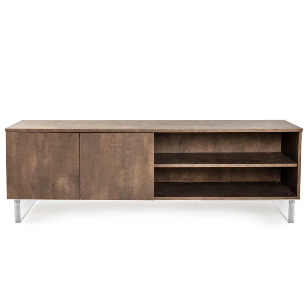 Sideboard mit 2 Türen und 2 seitlich offenen Fächern aus Melamin, hergestellt in Italien – Maus