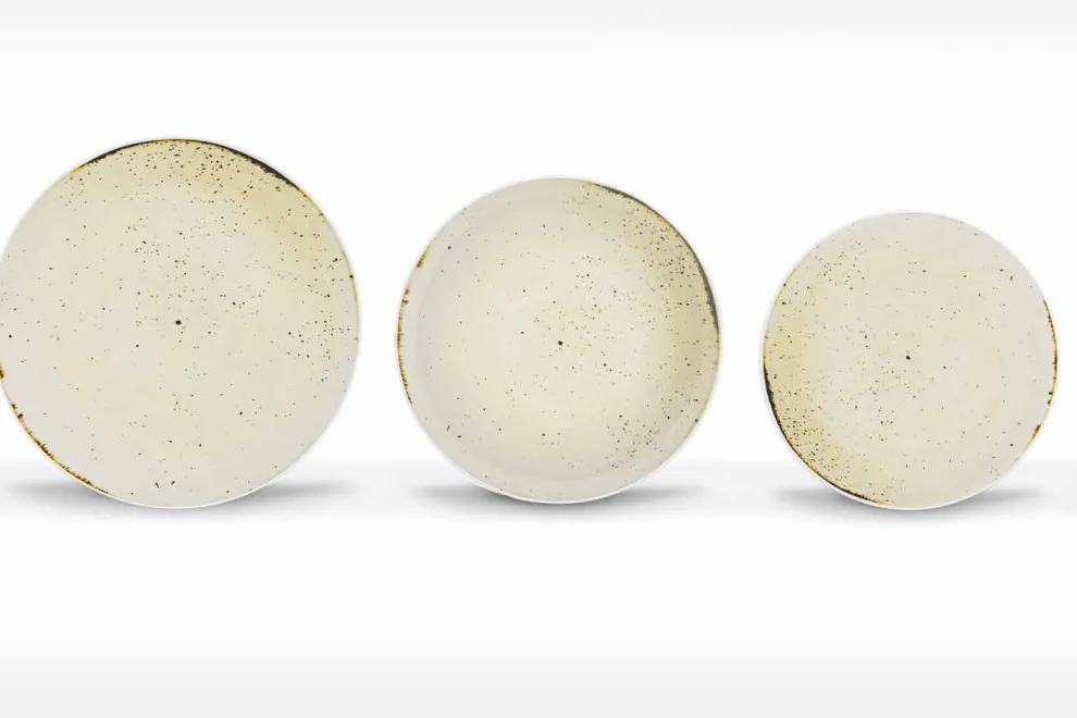 18 Stück Porzellan farbiger und moderner Teller Teller Service - Rurolo