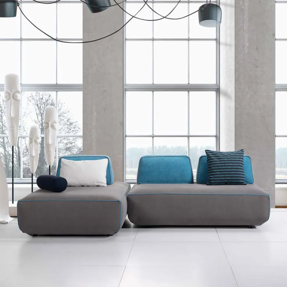 4-Sitzer Stoffsofa mit beweglichen Rückenlehnen Made in Italy - Ardenne