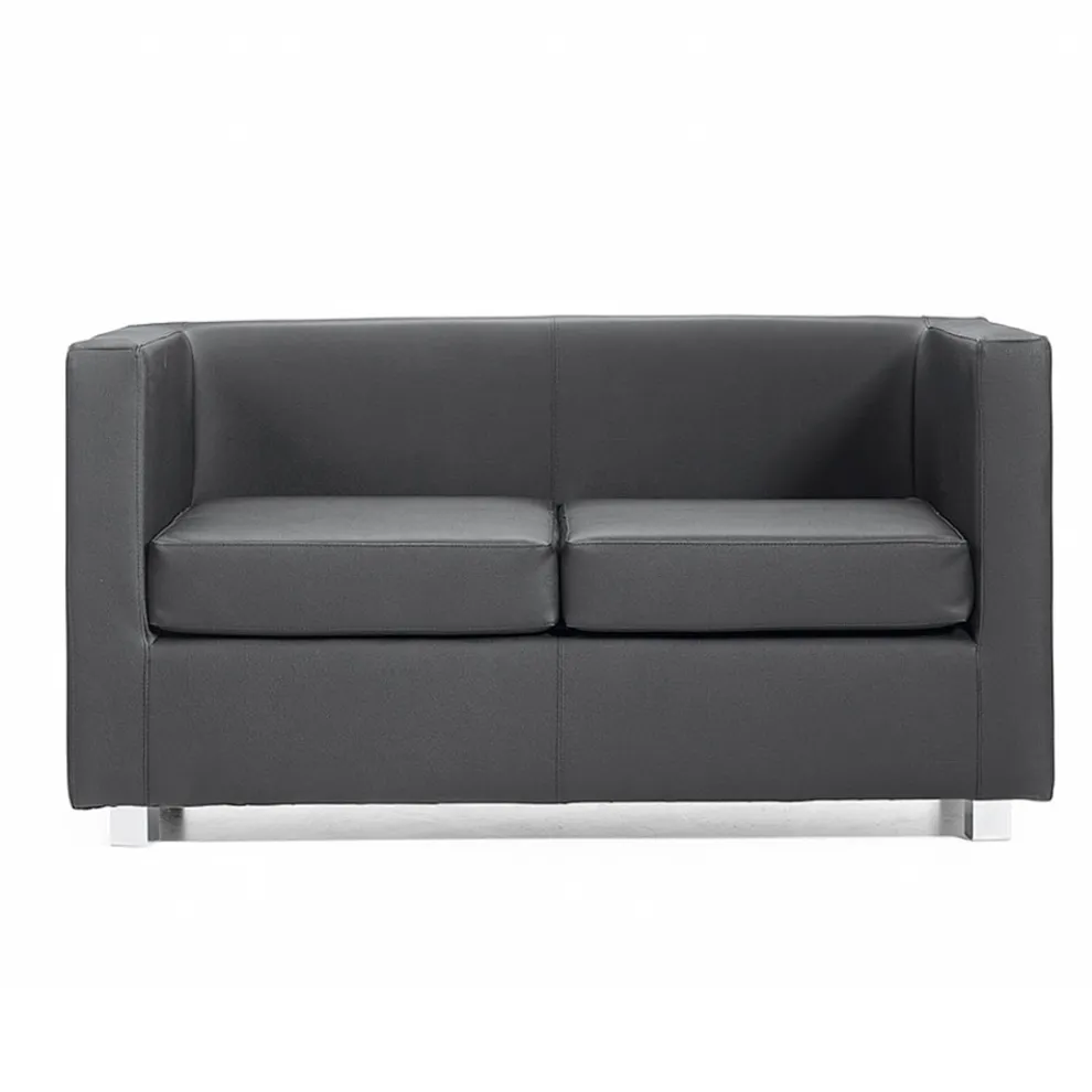 2-Sitzer-Polstersofa mit Chromfüßen, hergestellt in Italien – Torch