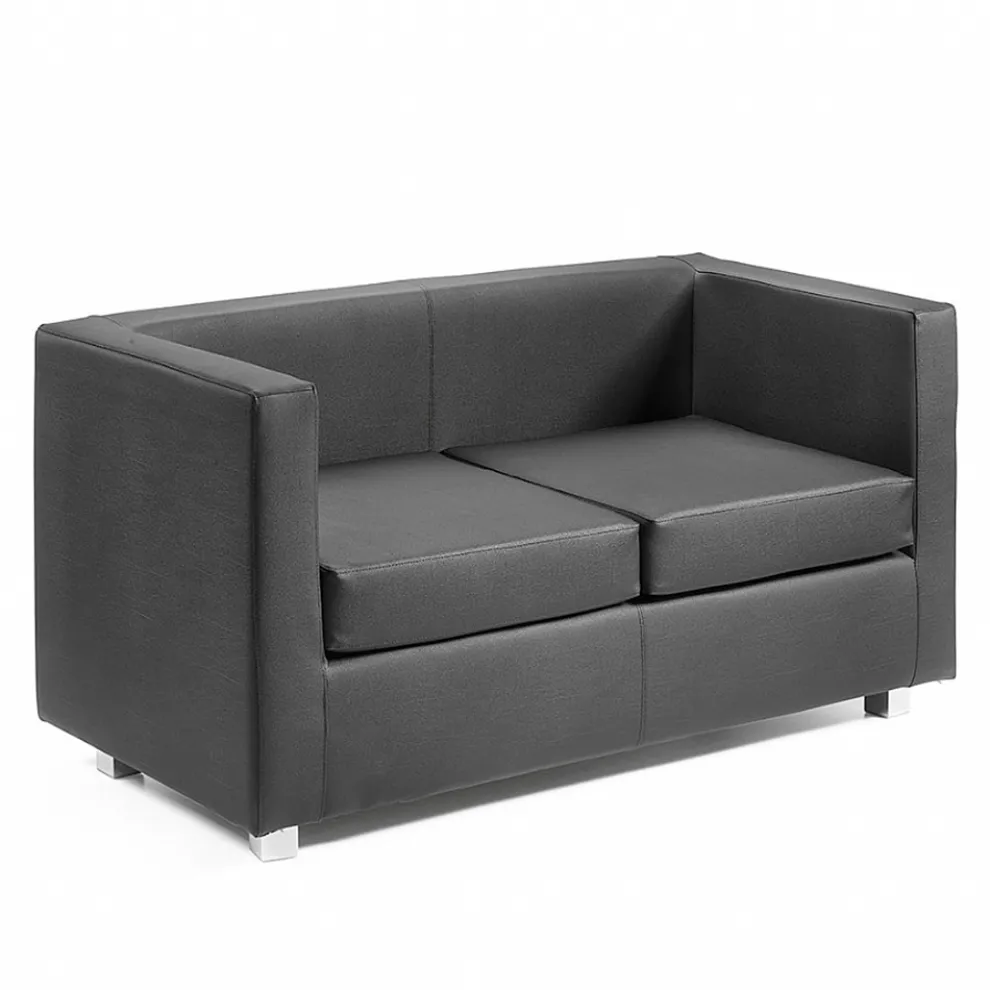 2-Sitzer-Polstersofa mit Chromfüßen, hergestellt in Italien – Torch