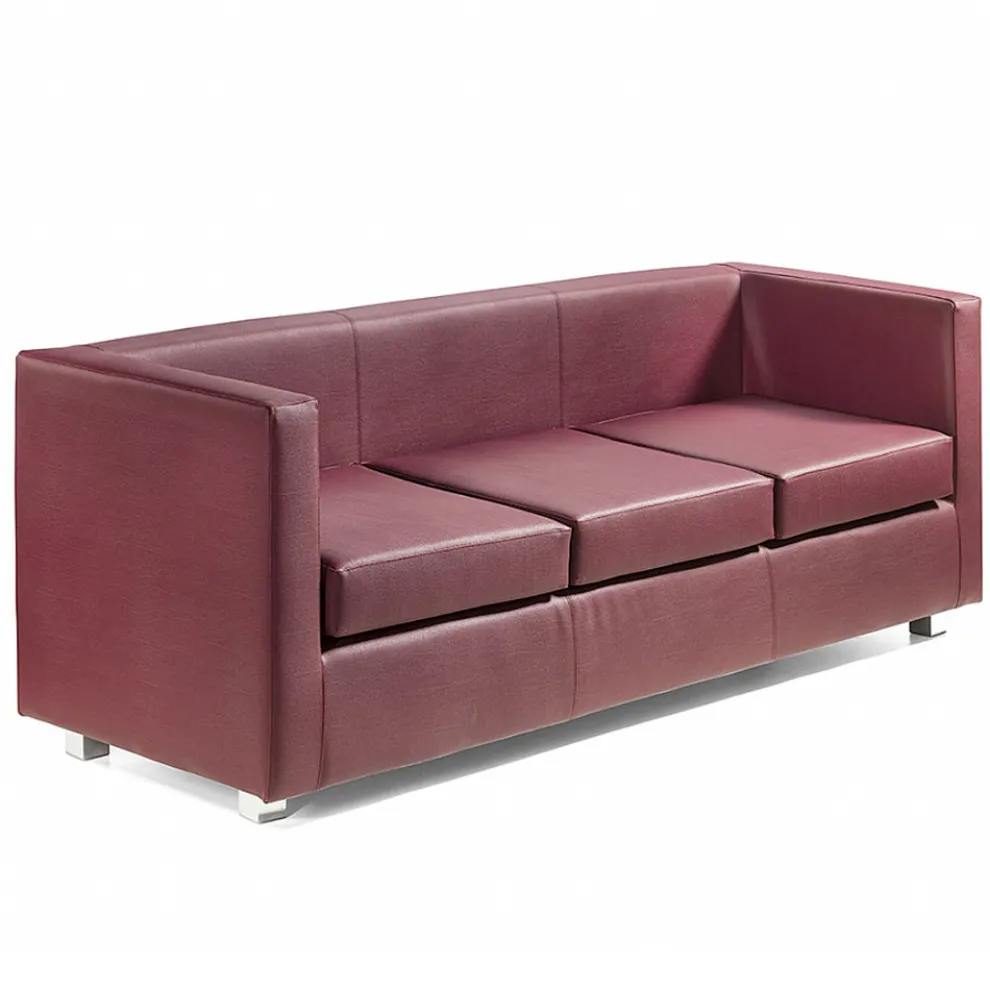 3-Sitzer-Polstersofa mit Chromfüßen, hergestellt in Italien – Torch